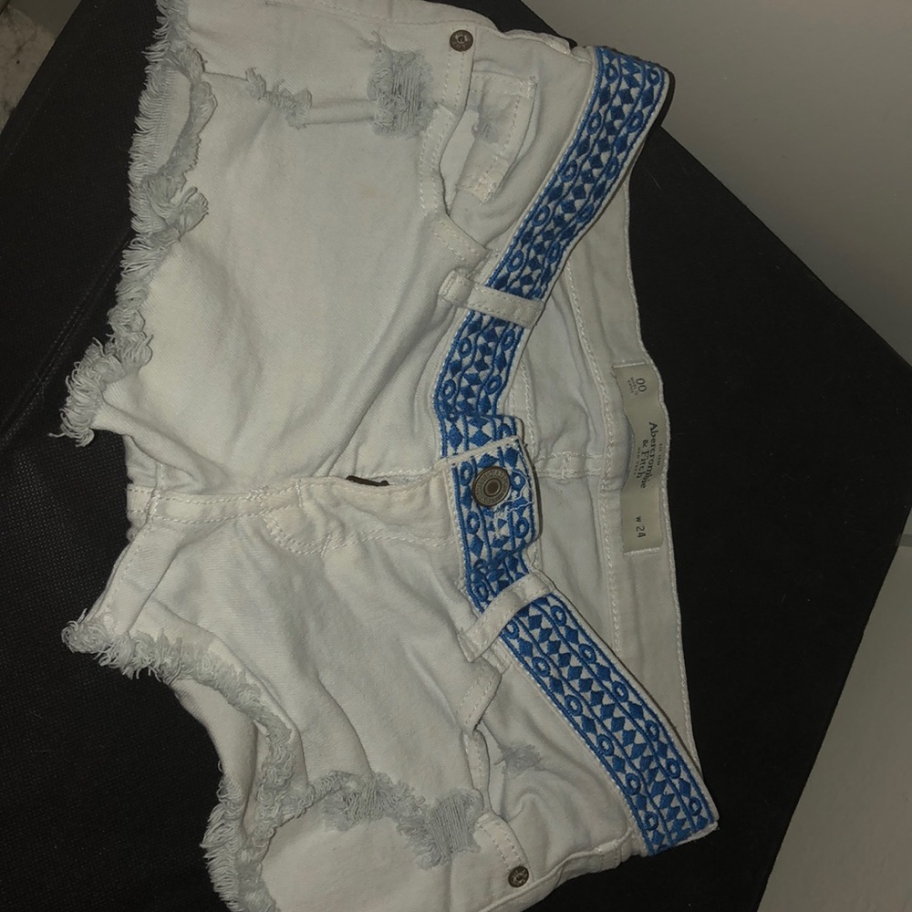 White jean shorts